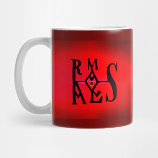 SEAL OF EMPEROR CHARLEMAGNE Monogram in Black and Royal Red Mug
